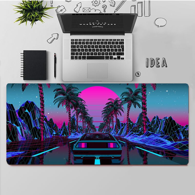 Natural Rubber Synthetic Wave Pattern Digital Gaming Mouse Pad - AmiraMart