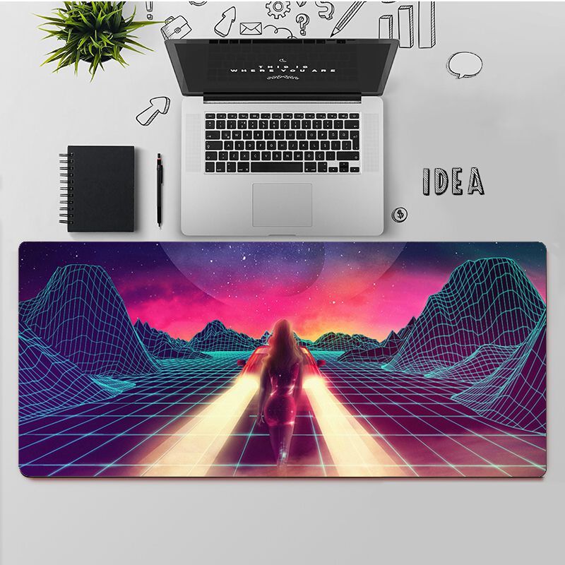 Natural Rubber Synthetic Wave Pattern Digital Gaming Mouse Pad - AmiraMart