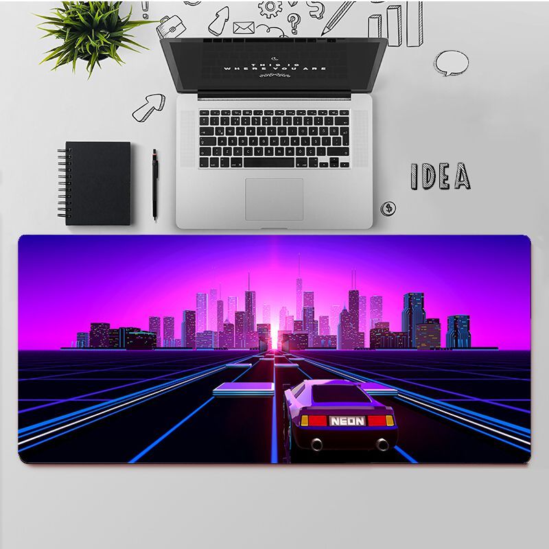 Natural Rubber Synthetic Wave Pattern Digital Gaming Mouse Pad - AmiraMart