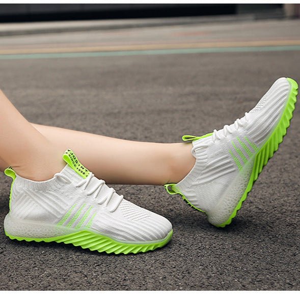 Net Surface Fly Weave Coconut Shoes Athletic Shoes Female - AmiraMart