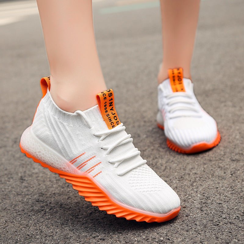Net Surface Fly Weave Coconut Shoes Athletic Shoes Female - AmiraMart