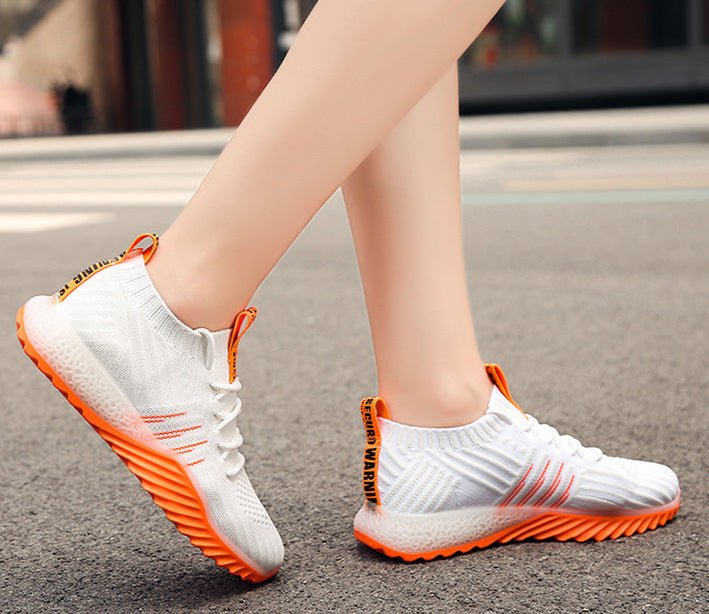 Net Surface Fly Weave Coconut Shoes Athletic Shoes Female - AmiraMart