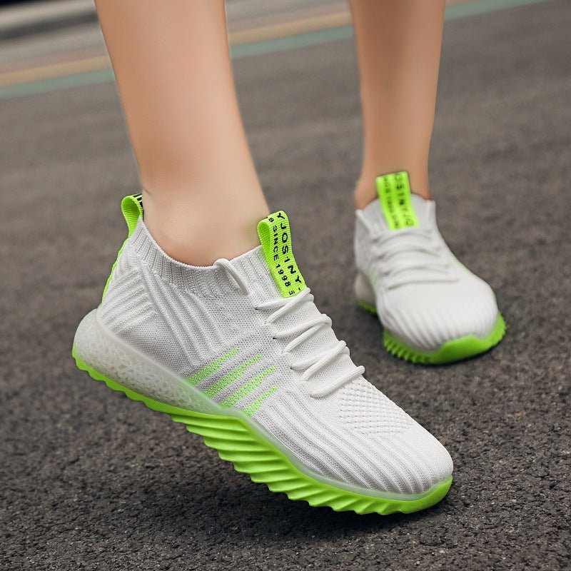 Net Surface Fly Weave Coconut Shoes Athletic Shoes Female - AmiraMart