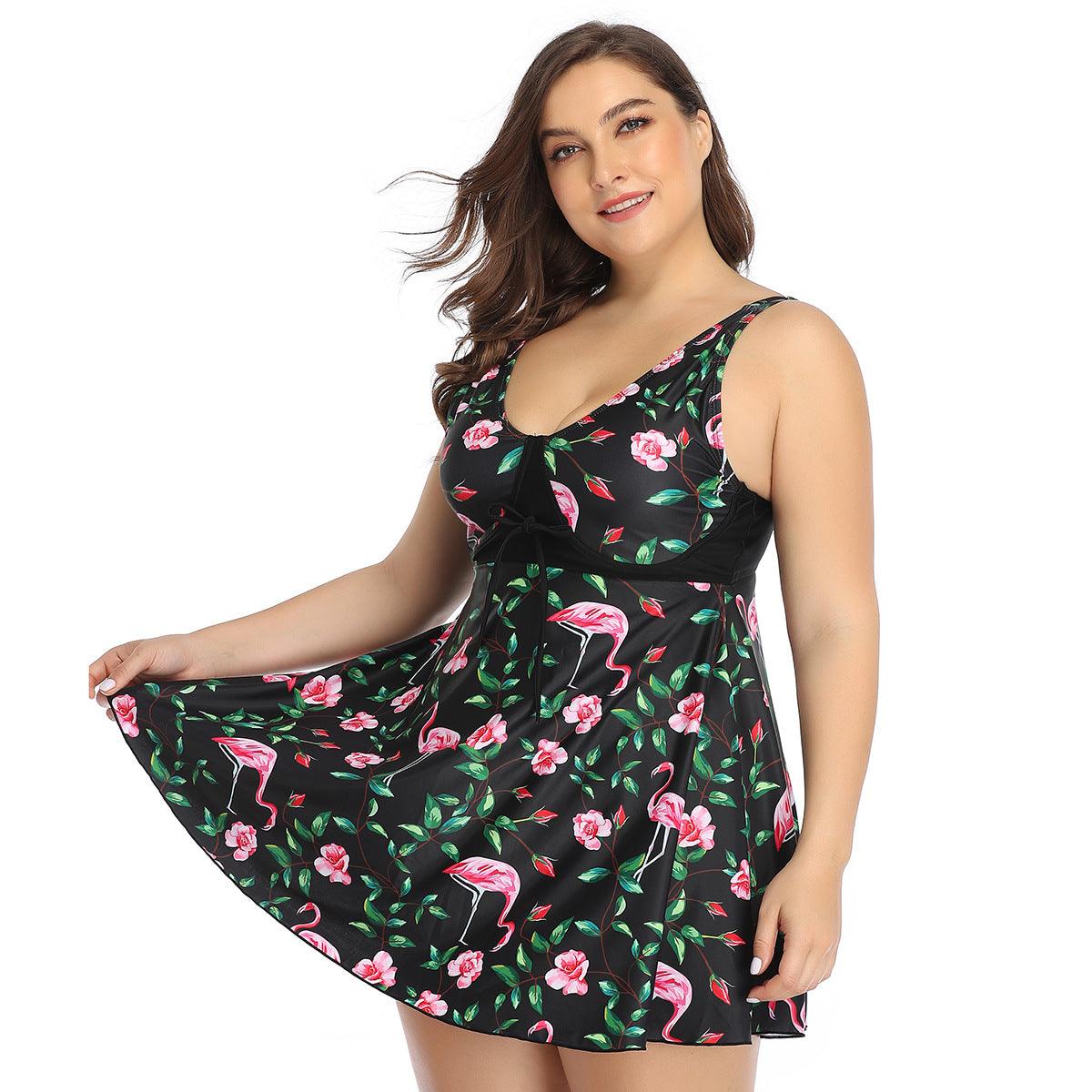 New European And American Large Size Split Swimsuit - AmiraMart