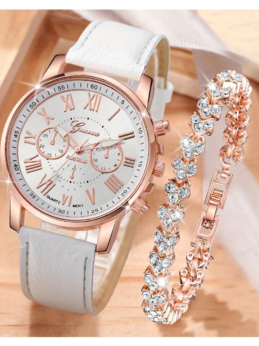 New Fashion Women's Quartz Watch Bracelet Suit - AmiraMart