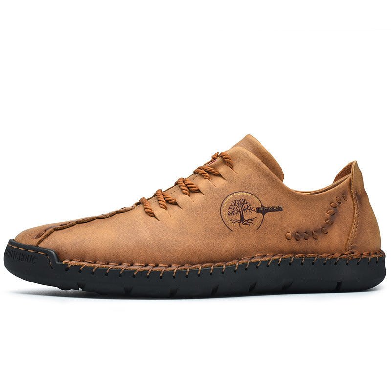 New Lace Up Casual Shoes Men's Plus Size Peas Shoes - AmiraMart