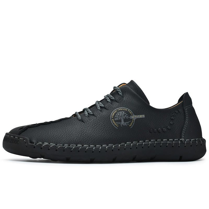 New Lace Up Casual Shoes Men's Plus Size Peas Shoes - AmiraMart