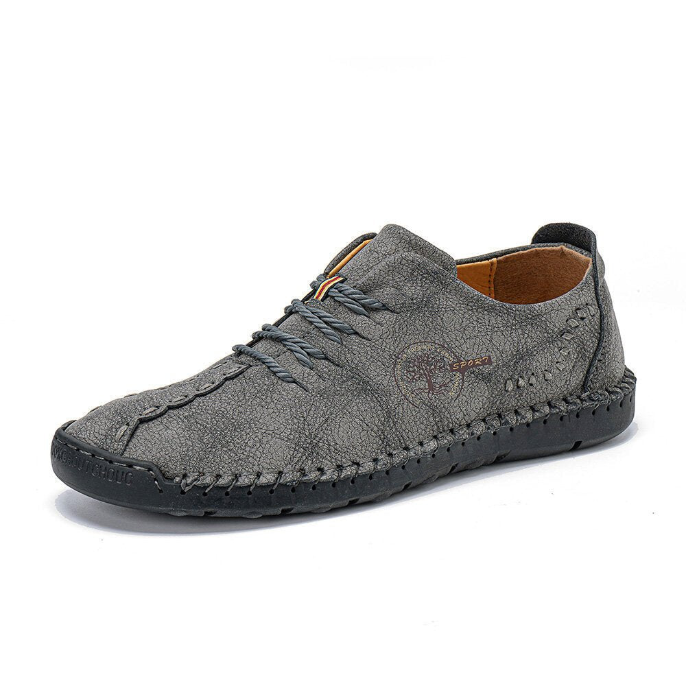 New Lace Up Casual Shoes Men's Plus Size Peas Shoes - AmiraMart
