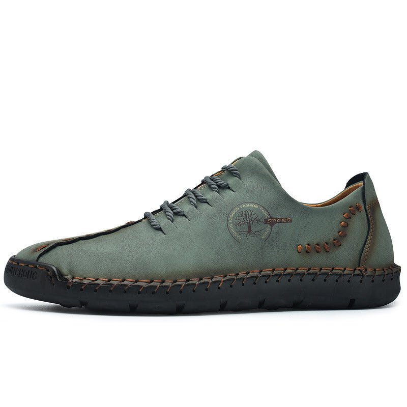 New Lace Up Casual Shoes Men's Plus Size Peas Shoes - AmiraMart