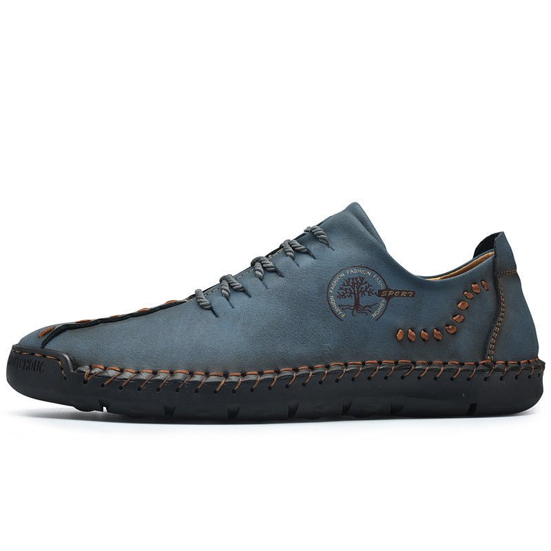 New Lace Up Casual Shoes Men's Plus Size Peas Shoes - AmiraMart