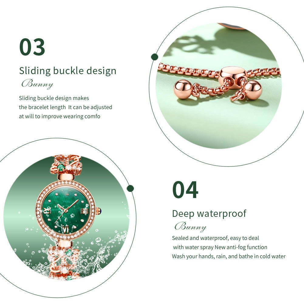 New Women's Premium Luxury Waterproof Bracelet Watch - AmiraMart