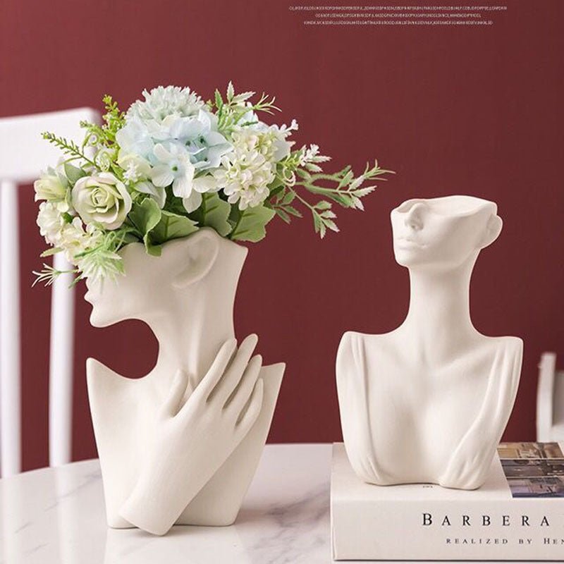 Nordic Body Ceramic Vase - AmiraMart