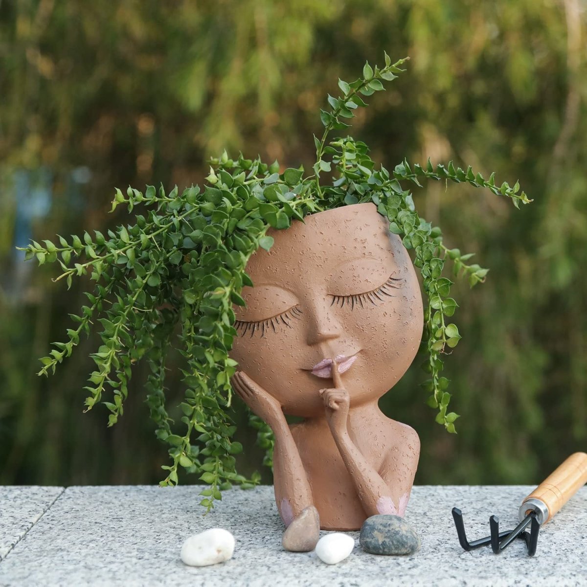 Nordic Style Green Plant Resin Flowerpot - AmiraMart