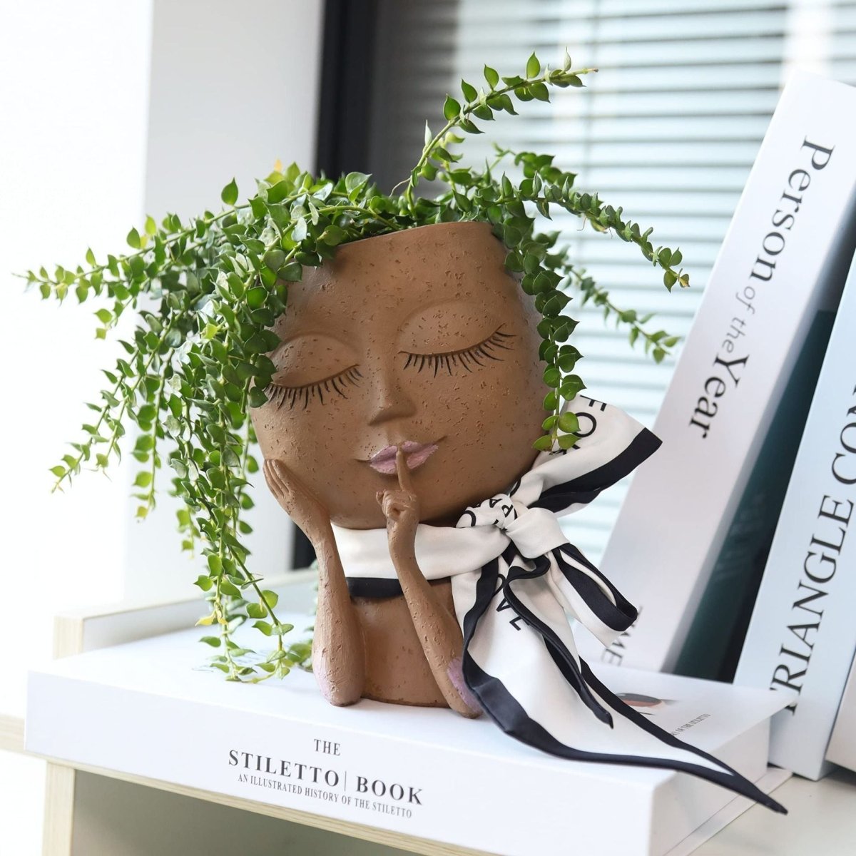 Nordic Style Green Plant Resin Flowerpot - AmiraMart