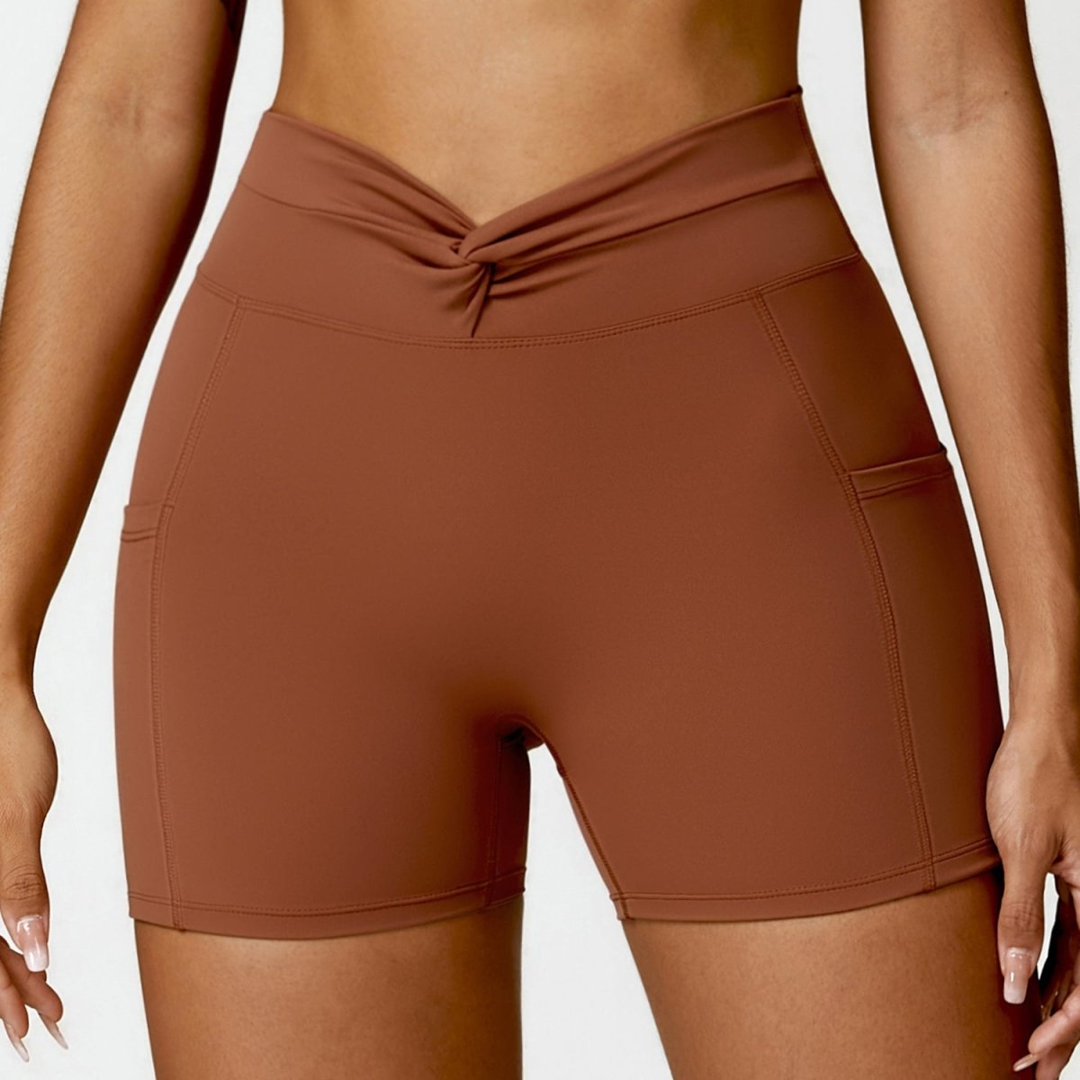 Nude Feel Tight Yoga Shorts Casual Outdoor Running Exercise Shorts Women - AmiraMart