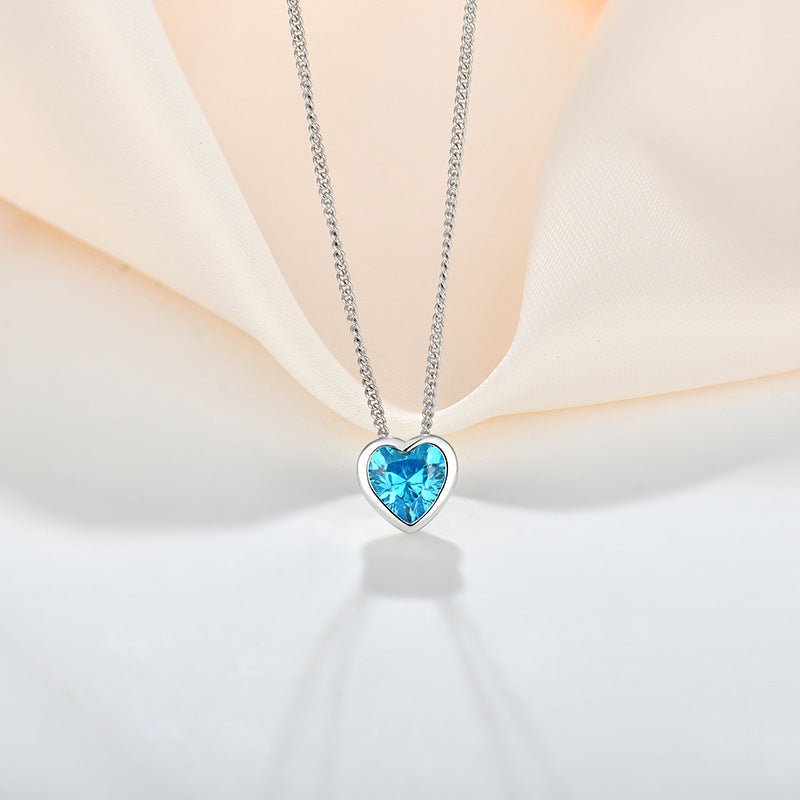 Ocean Heart S925 Sterling Silver Necklace - AmiraMart
