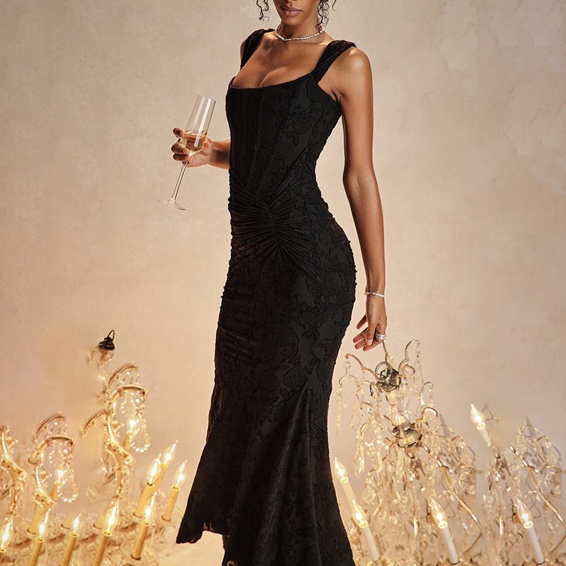 Off - Shoulder Bodycon Dress - AmiraMart