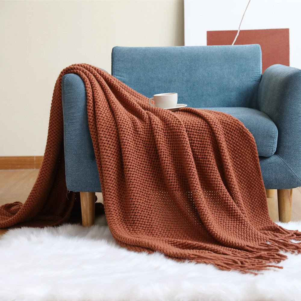 Office Sofa Nap Knitting Blanket - AmiraMart