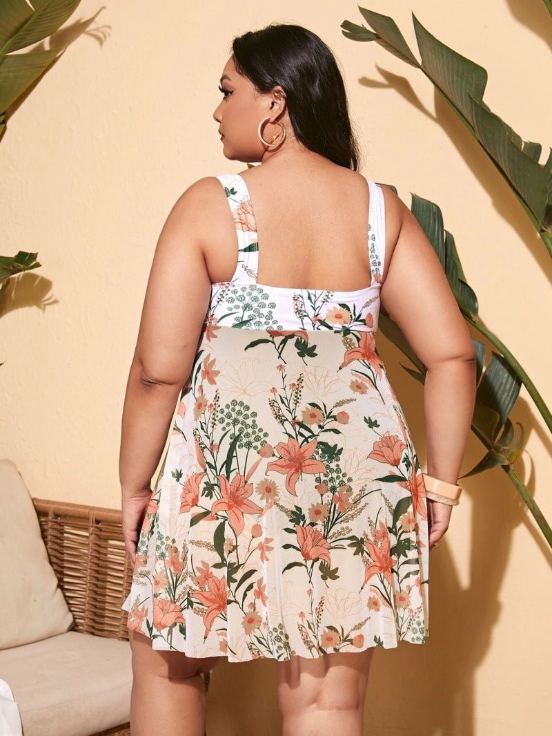 One Piece Large Swimwear Skirt Mesh - AmiraMart