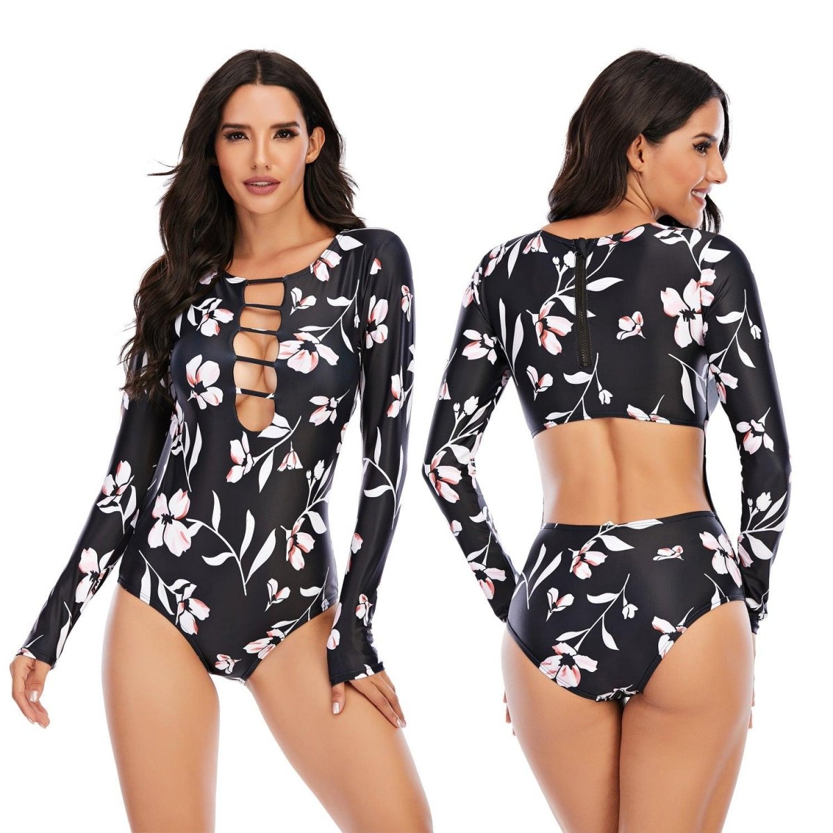 One - Piece Long - Sleeved Surfing Suit - AmiraMart