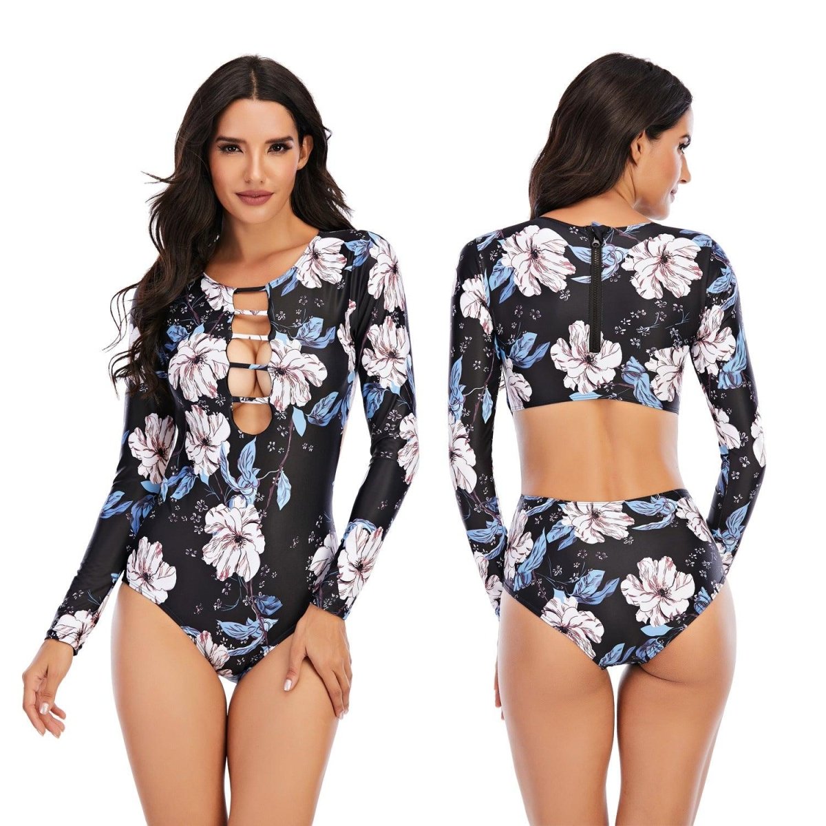 One - Piece Long - Sleeved Surfing Suit - AmiraMart