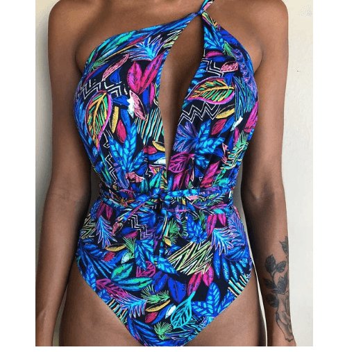 One Piece Swimsuit Female Backless Bodysuit - AmiraMart
