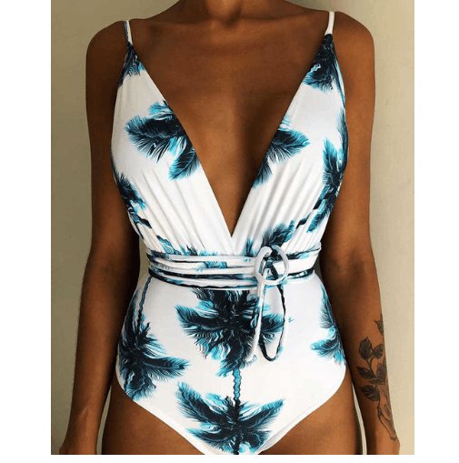 One Piece Swimsuit Female Backless Bodysuit - AmiraMart