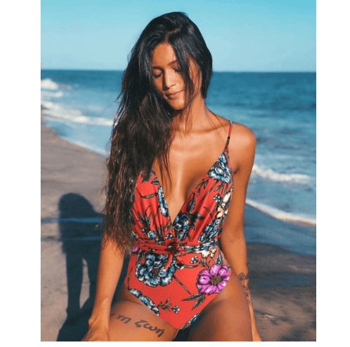 One Piece Swimsuit Female Backless Bodysuit - AmiraMart