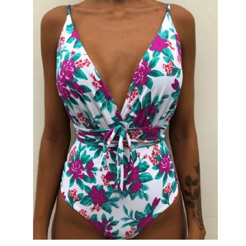 One Piece Swimsuit Female Backless Bodysuit - AmiraMart