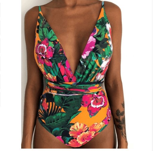 One Piece Swimsuit Female Backless Bodysuit - AmiraMart