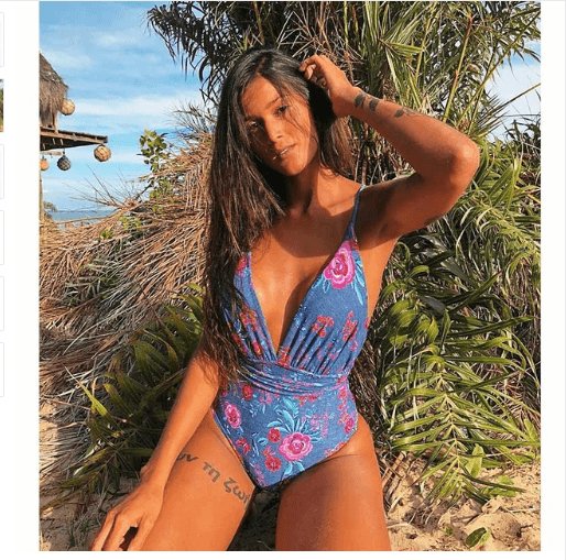 One Piece Swimsuit Female Backless Bodysuit - AmiraMart