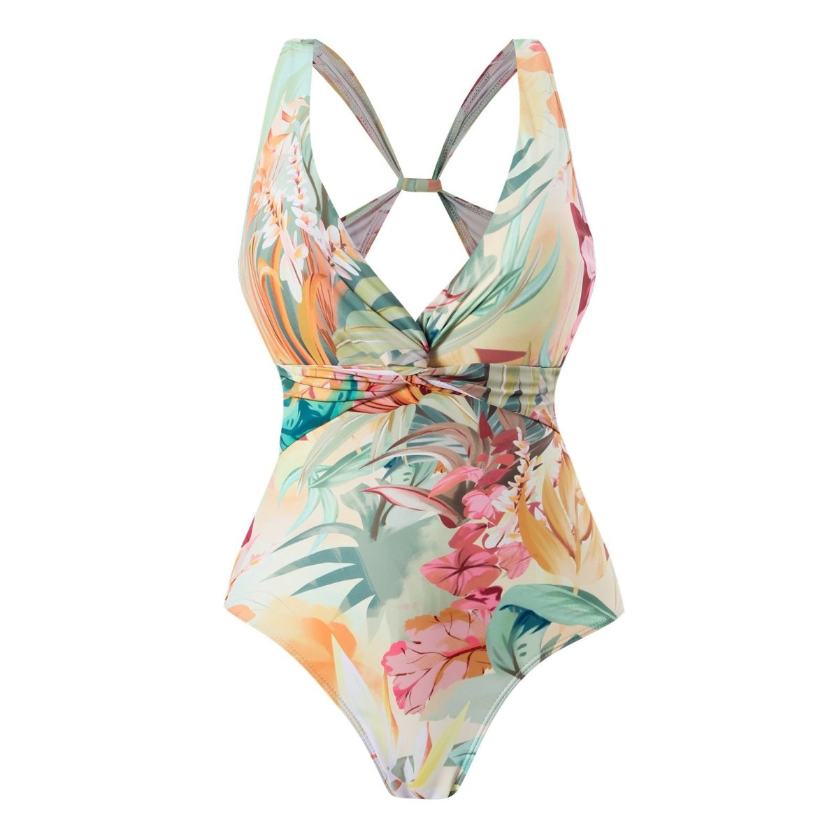 One - piece Swimsuit Sexy Slimming Backless European And American Printed Swimsuit - AmiraMart
