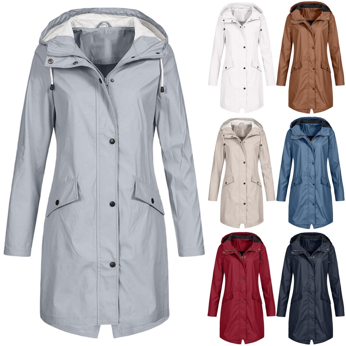 Outdoor Leisure Mid - length Women's Windbreaker - AmiraMart