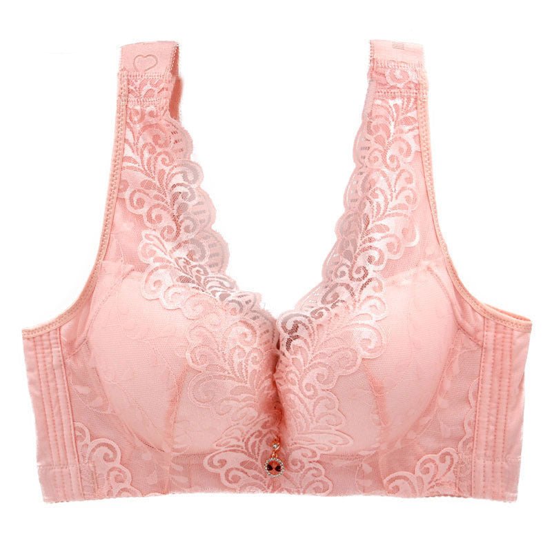 Wide Strap Adjuster Thin Large Cup Bra - AmiraMart