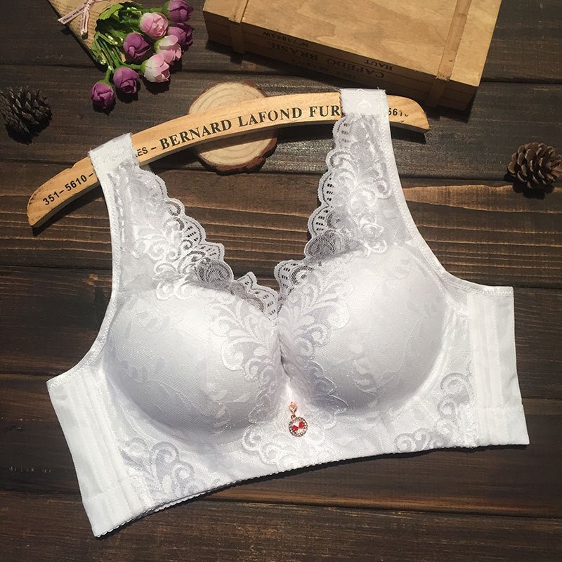 Wide Strap Adjuster Thin Large Cup Bra - AmiraMart
