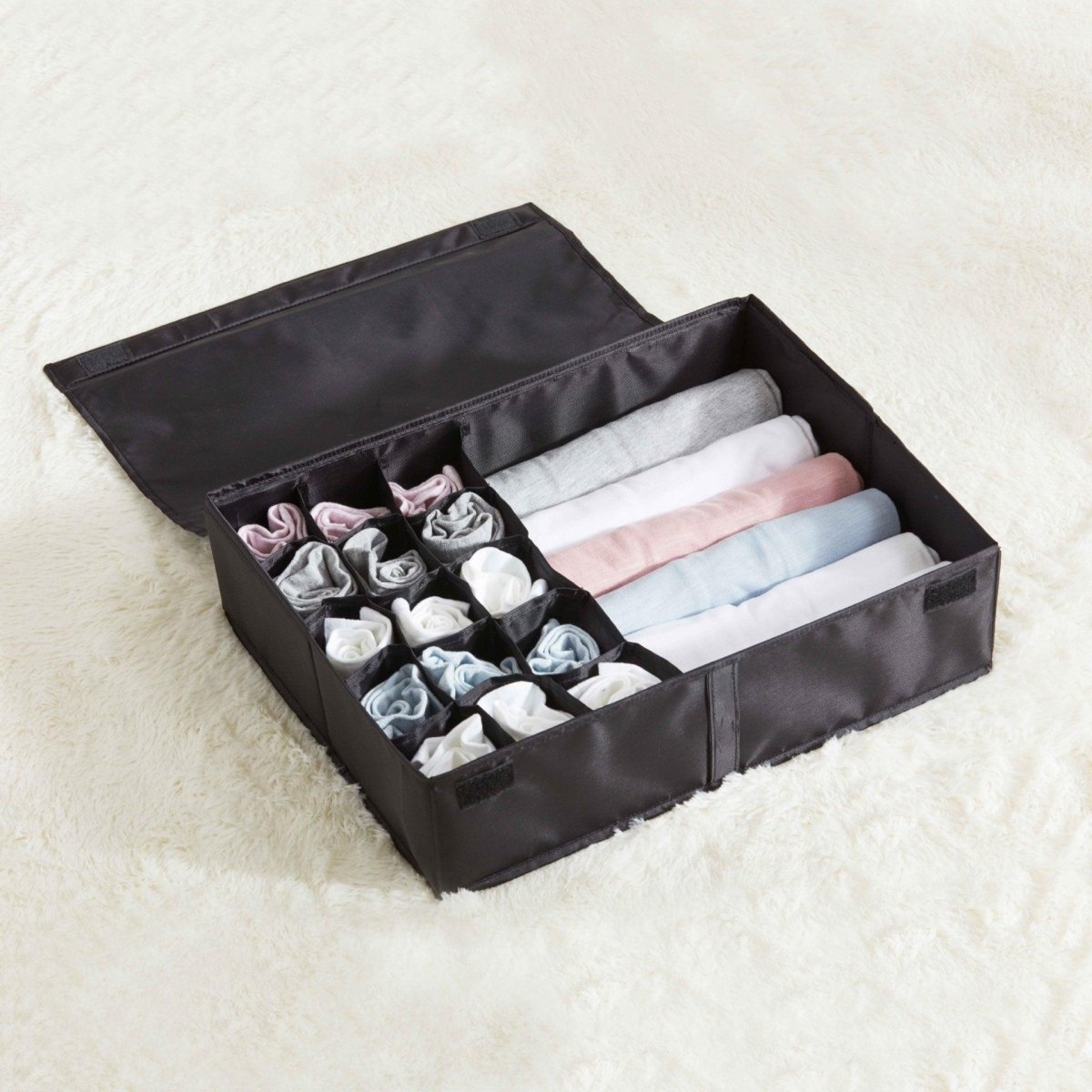 Oxford Burger Underwear Socks Storage Box - AmiraMart