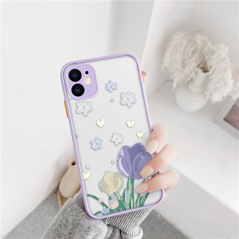 Painted TPU Frame Protective Phone Case for iPhone - AmiraMart