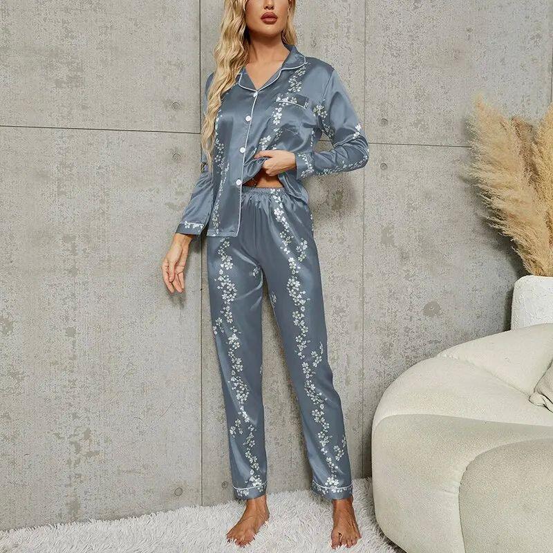Pajama Set Long Sleeved Women - AmiraMart