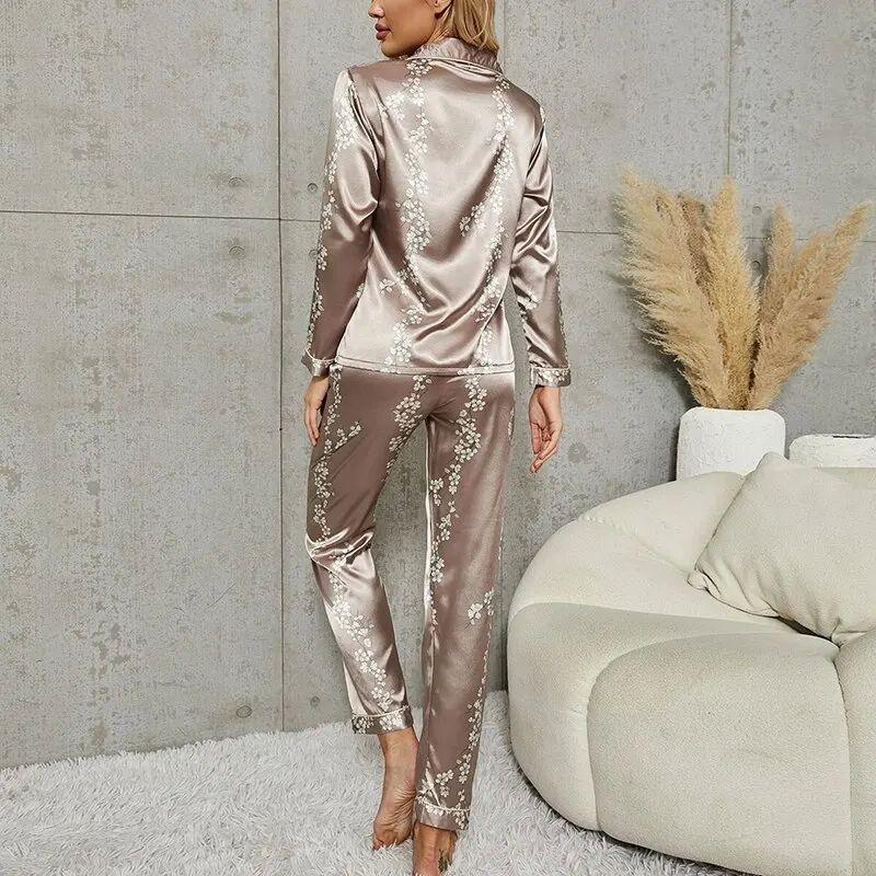 Pajama Set Long Sleeved Women - AmiraMart