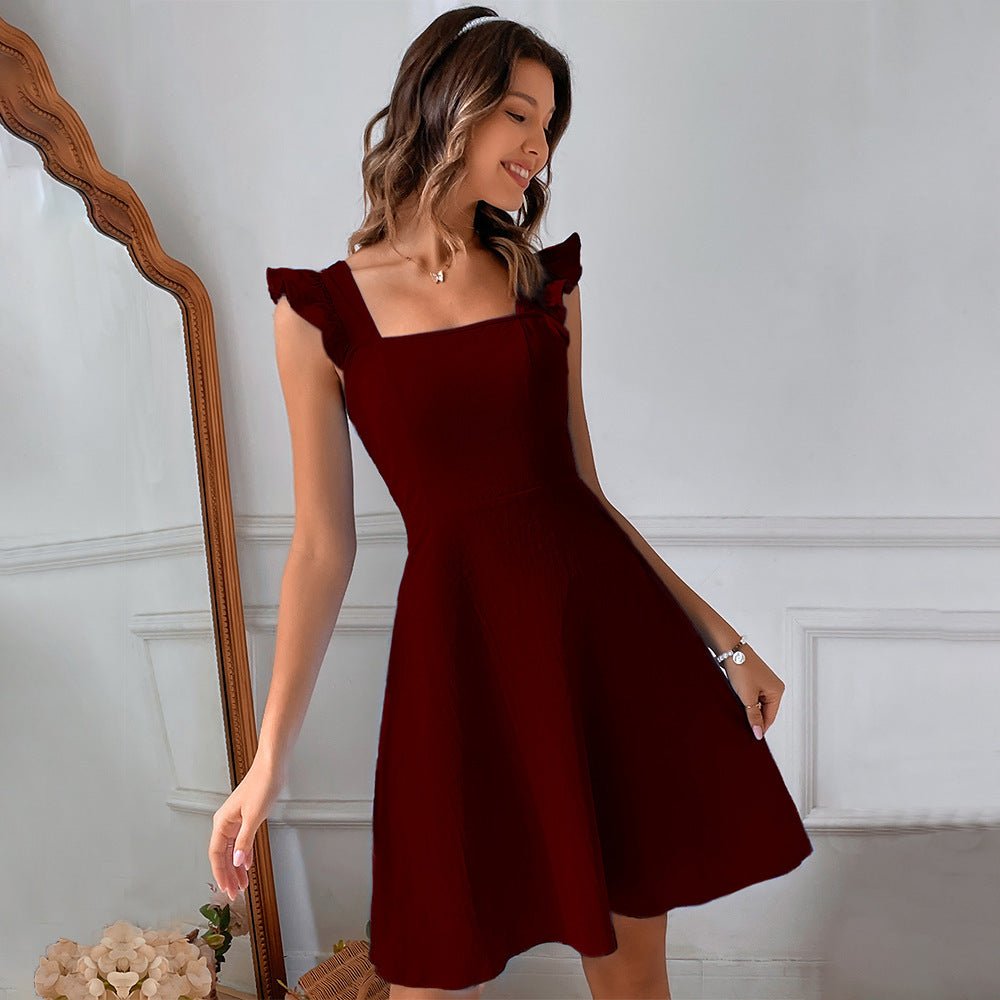 Pastoral Style Sweet Skirt With Suspenders - AmiraMart