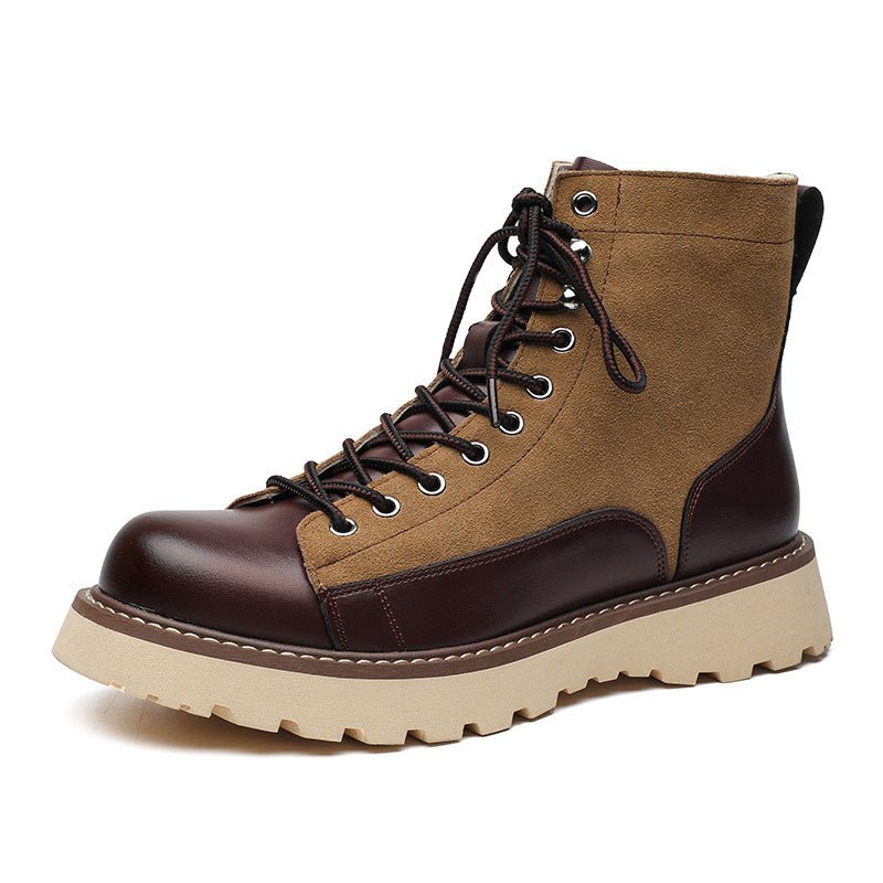 Patchwork Retro All - matching Work Clothes Boots - AmiraMart
