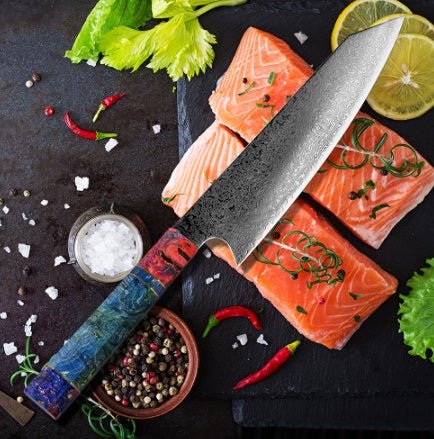 Pattern Kitchen Knife – Stylish & Sharp Cutting Tool - AmiraMart