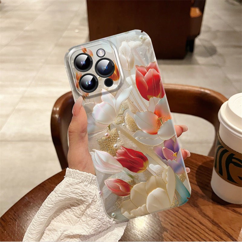 Pearl Flower Protective Phone Case - AmiraMart