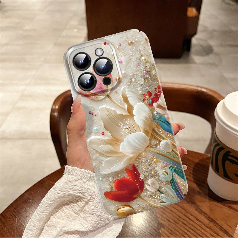 Pearl Flower Protective Phone Case - AmiraMart