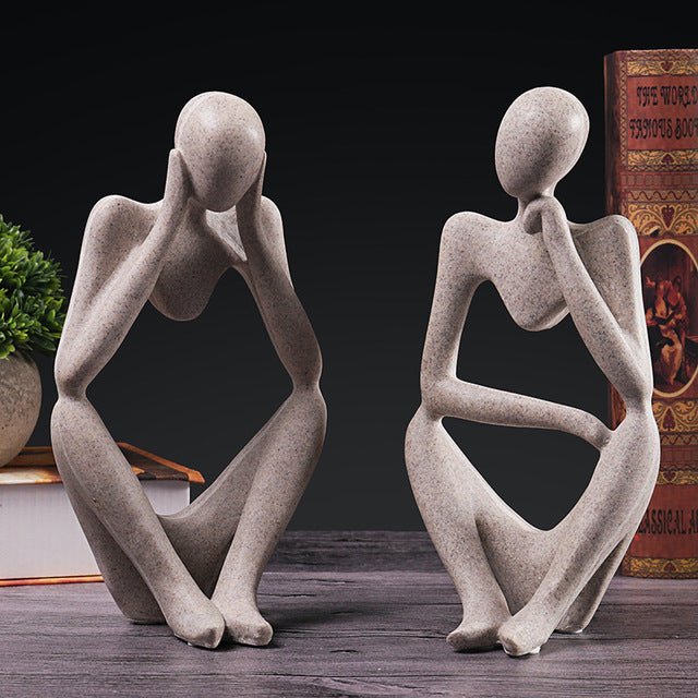 Pensive Figure Ornaments Of Abstract Sandstone - AmiraMart