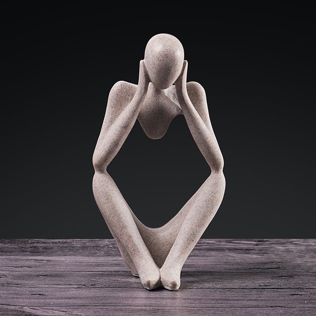 Pensive Figure Ornaments Of Abstract Sandstone - AmiraMart