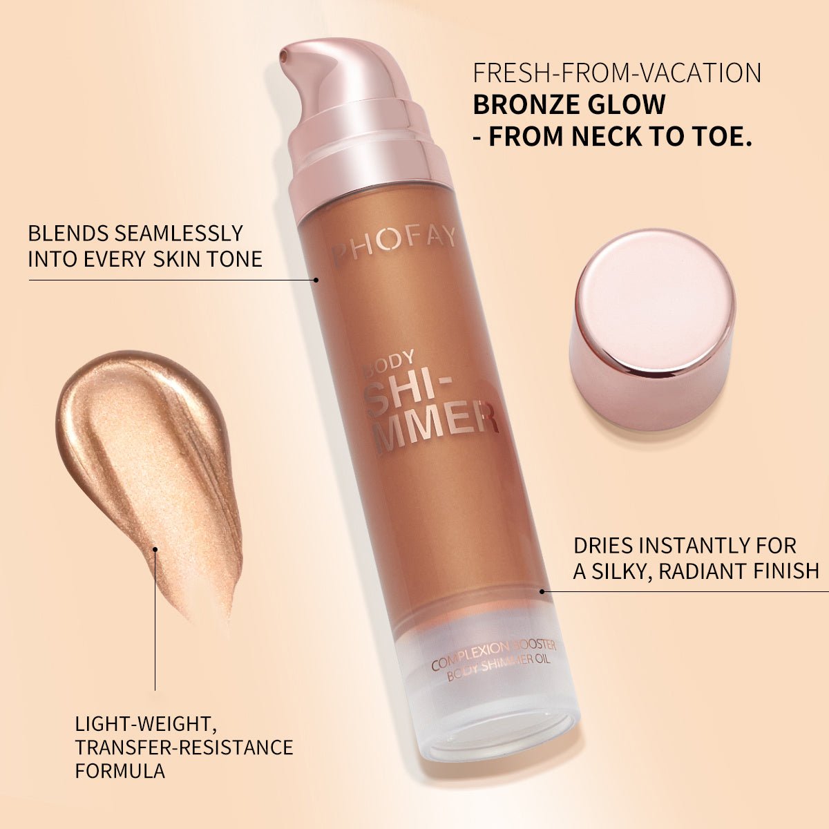 PHOFAY Body Shimmer Oil - AmiraMart