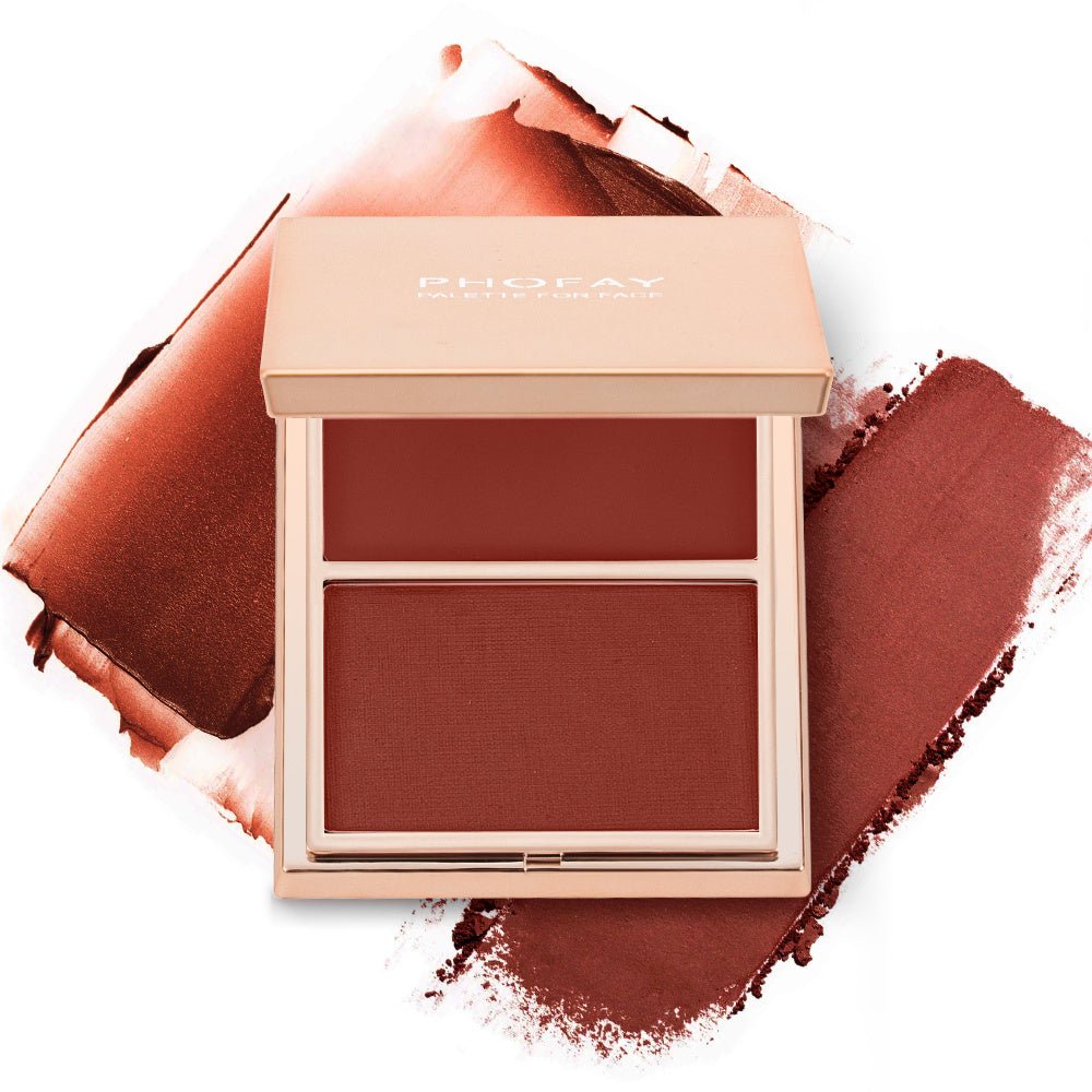 PHOFAY Cream & Powder Blush Duo - AmiraMart