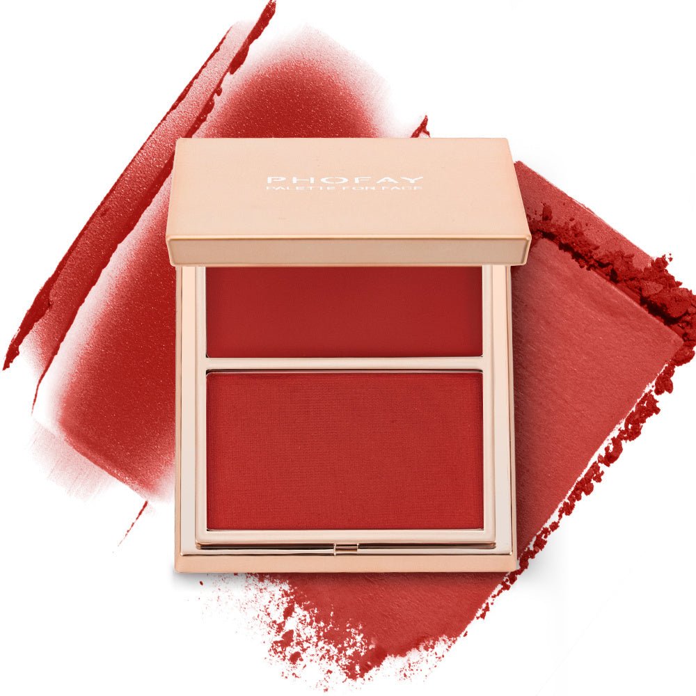 PHOFAY Cream & Powder Blush Duo - AmiraMart