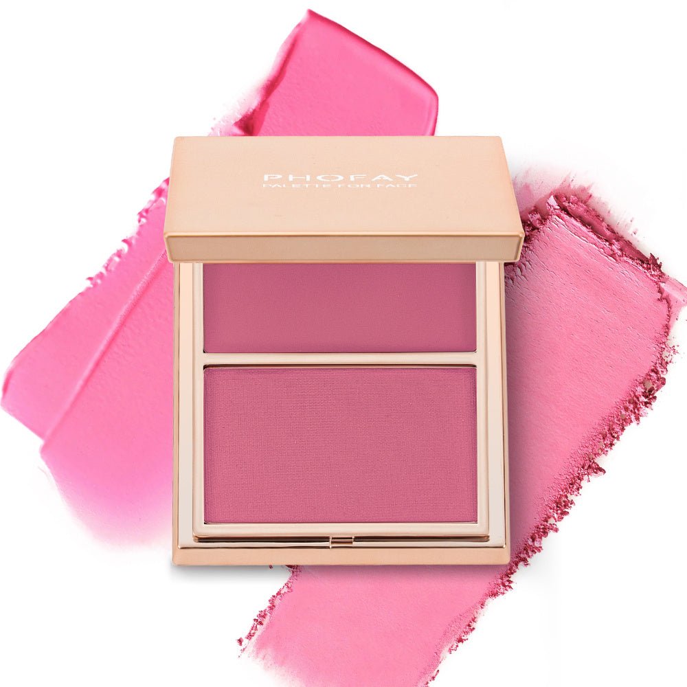PHOFAY Cream & Powder Blush Duo - AmiraMart